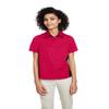 Harriton Ladies' Flash IL Colorblock Short Sleeve Shirt M RED/Black view 1