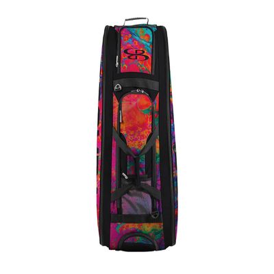 Boombah Beast Rolling Bat Bag 2.0-40" x 14" x 13" - Lava 3 Multi - Holds 8 Bats, Glove and Shoe Compartments