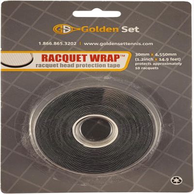 Golden Set Racket Wrap, 14.9ft/4.5m, Head Protection Tape, 12-Pack