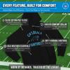 Team Fan Apparel NFL Gameday Adult Hooded Sweatshirt, Pro Football Fleece Hoodie Pullover Sweatshirt (Carolina Panthers - Black, Large) view 3