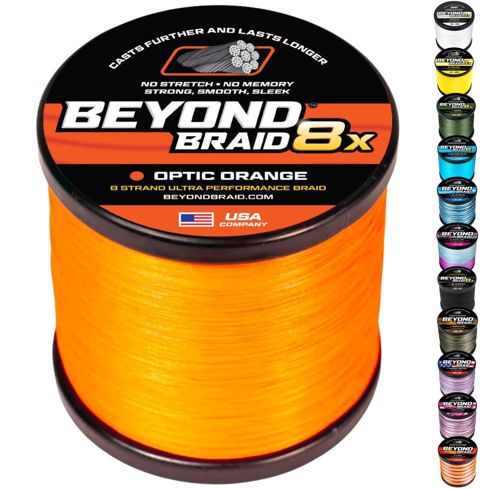 Beyond Braid Optic Orange 8X 2000 Yards 100LB