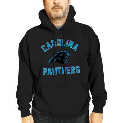 Team Fan Apparel NFL Gameday Adult Hooded Sweatshirt, Pro Football Fleece Hoodie Pullover Sweatshirt (Carolina Panthers - Black, Small)