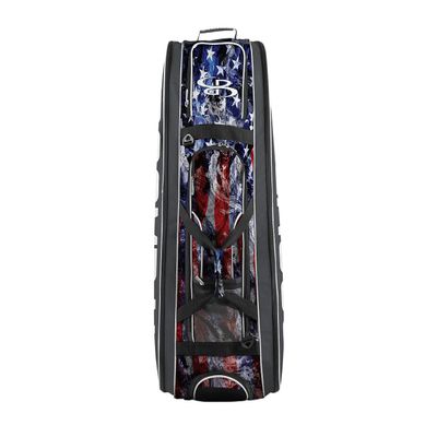 Boombah Beast Rolling Bat Bag 2.0-40" x 14" x 13" - USA Allegiance Black/Red/White - Holds 8 Bats, Glove and Shoe Compartments