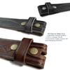382000 Genuine One Piece Full Grain Leather Hand Tooled Engraved Belt Strap 1-1/2" Wide (Black, 38) view 3