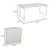 Aluminum Portable Folding Table 4 Foot, Camping Tables That Fold Up Lightweight, White Adjustable Height Picnic Table view 3