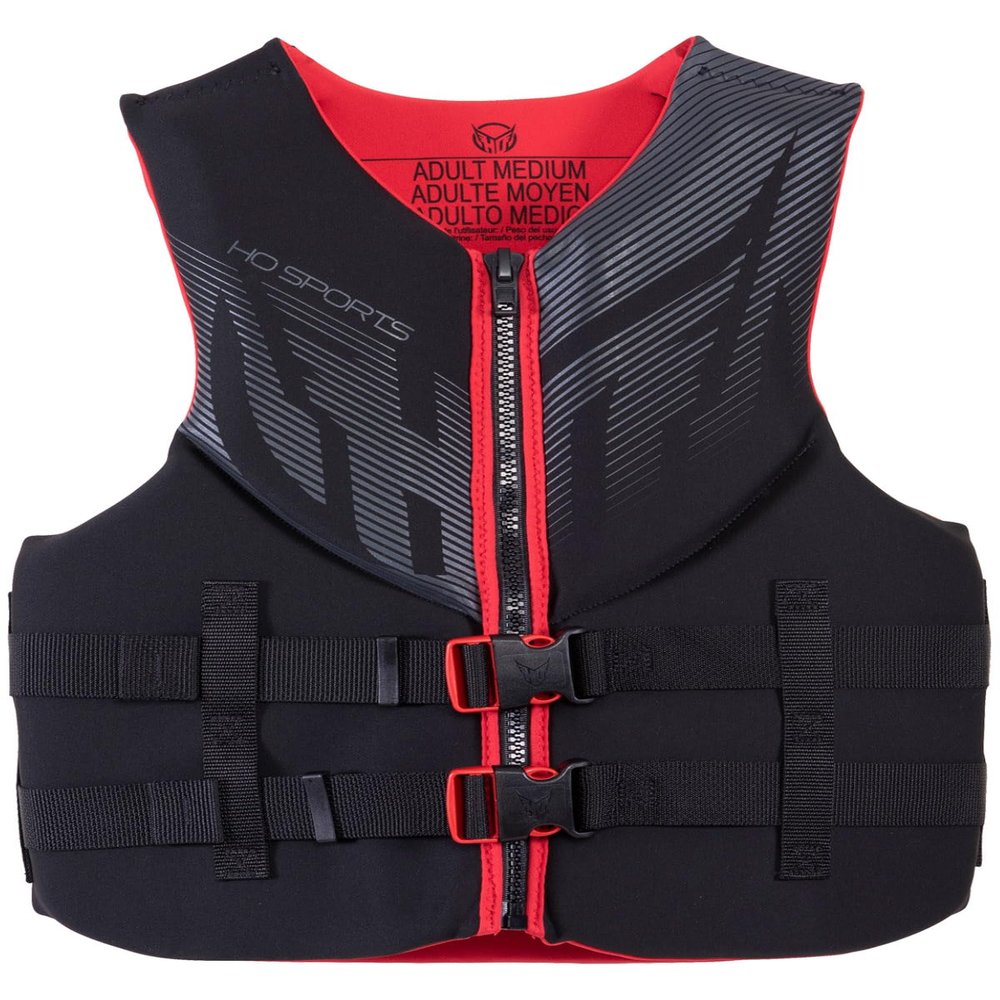 HO Sports Mens Pursuit Life Jacket - USCG Approved Life Saving Device Level 70 Buoyancy Aid - Great for Any Water Sports Activity Including Boating, Paddle & Swimming - Black, Medium