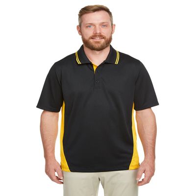 Harriton Men Flash Snag Protection Plus IL Colorblock Polo 5XL Black/SNRY YLLW