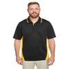 Harriton Men Flash Snag Protection Plus IL Colorblock Polo 5XL Black/SNRY YLLW view 1