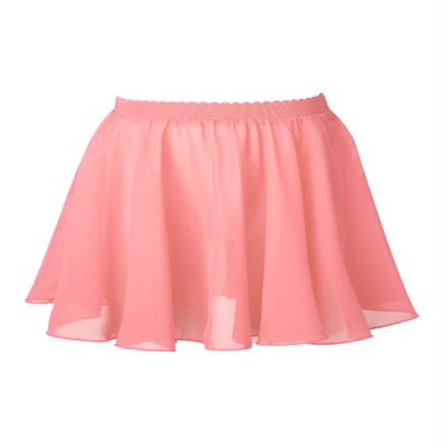 easyforever Kids Girls Basic Chiffon Pleated Pull-on Wrap Skirt Skort Ballet Dancewear Daily Casual Outfits Light Pink P 1-6 Years
