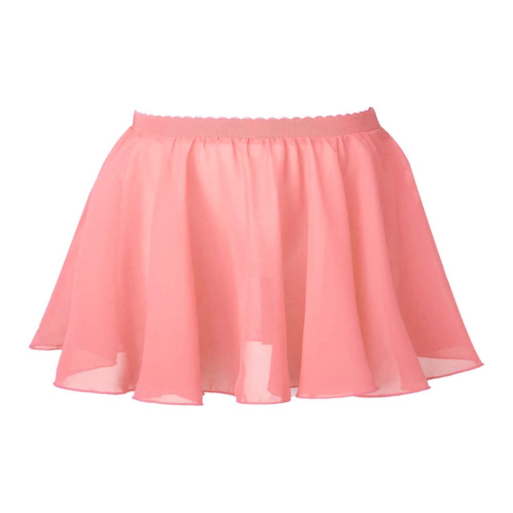 easyforever Kids Girls Basic Chiffon Pleated Pull-on Wrap Skirt Skort Ballet Dancewear Daily Casual Outfits Light Pink P 1-6 Years