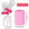 2 Gymnastics Grips Wristbands Sets for Kids Youth, Palm Protection and Wrist Support Sports Accessories for Workout Exercise (Pink, Black, White) view 2