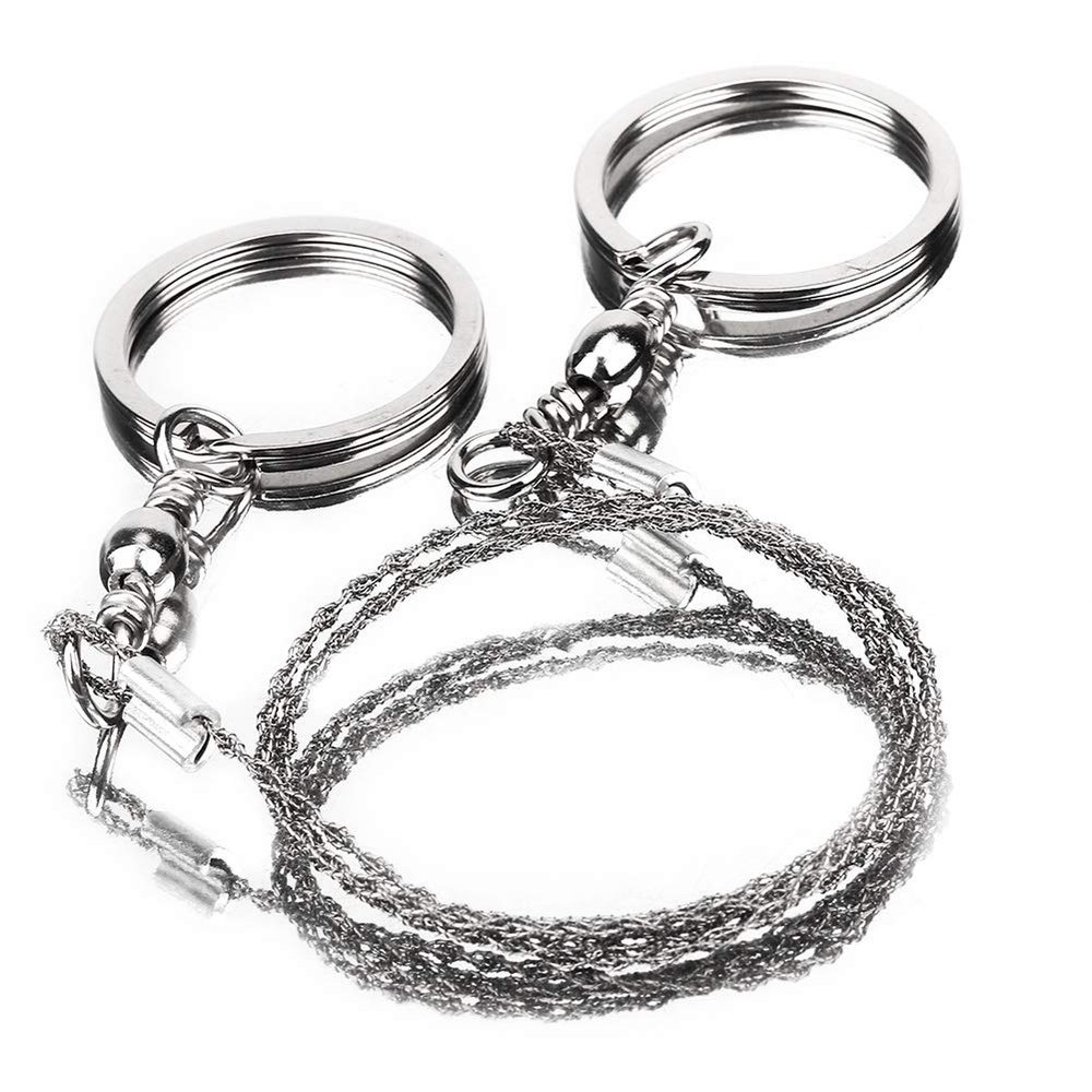 Survival Wire Camping Saw, Stainless Steel Portable Angle Commando Saw - Universal and Ideal for Survival Kits