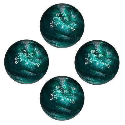 BuyBocceBalls - EPCO Candlepin Bowling Balls - Starline Galaxy - -Green - (4 1/2", 2lbs 6oz) - 4 Balls - Made In USA