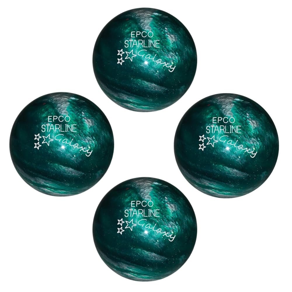 BuyBocceBalls - EPCO Candlepin Bowling Balls - Starline Galaxy - -Green - (4 1/2", 2lbs 6oz) - 4 Balls - Made In USA