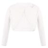 Loloda Kids Girls Long Sleeve Bolero Shrug Wedding Flower Girls Dress Cover Up Knitted Cardigan White 6 Years view 1