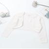 Loloda Kids Girls Long Sleeve Bolero Shrug Wedding Flower Girls Dress Cover Up Knitted Cardigan White 6 Years view 4