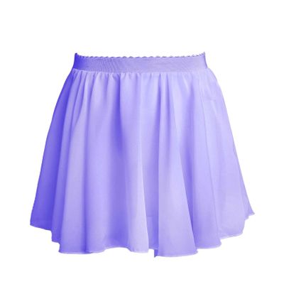 easyforever Kids Girls Basic Chiffon Pleated Pull-on Wrap Skirt Skort Ballet Dancewear Daily Casual Outfits Light Purple P 1-6 Years