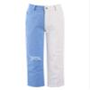 Agoky Kids Girls Fashion Patchwork Jeans Stretch Color Spliced Ripped Hole Straight Baggy Denim Pants Blue 6 Years view 2