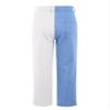 Agoky Kids Girls Fashion Patchwork Jeans Stretch Color Spliced Ripped Hole Straight Baggy Denim Pants Blue 6 Years view 3