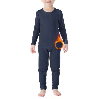 Boy's Thermal Underwear Warm Baby Long Johns Sets Toddler Winter Clothers Ski Thermal Underwears Navy Large (100) /3T