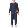 Boy's Thermal Underwear Warm Baby Long Johns Sets Toddler Winter Clothers Ski Thermal Underwears Navy Large (100) /3T view 1