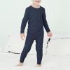 Boy's Thermal Underwear Warm Baby Long Johns Sets Toddler Winter Clothers Ski Thermal Underwears Navy Large (100) /3T view 2