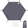 Hikeman Hexagonal Tent Footprint,1-4 Person Ultralight Waterproof Tent Tarp Ground Sheet Mat with 6 Tent Stakes for Camping Hiking Picnic Backpacking(XL) view 1