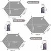 Hikeman Hexagonal Tent Footprint,1-4 Person Ultralight Waterproof Tent Tarp Ground Sheet Mat with 6 Tent Stakes for Camping Hiking Picnic Backpacking(XL) view 2