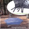 Hikeman Hexagonal Tent Footprint,1-4 Person Ultralight Waterproof Tent Tarp Ground Sheet Mat with 6 Tent Stakes for Camping Hiking Picnic Backpacking(XL) view 3