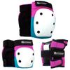 Bont Junior / Kids Skate Pads Protection Set for Inline Skate, Roller Skate, Ice Skate, Skateboard, Elbow Knee Wrist Protective Set in Black Pink and Teal (Pink/Teal, Medium) view 1