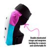 Bont Junior / Kids Skate Pads Protection Set for Inline Skate, Roller Skate, Ice Skate, Skateboard, Elbow Knee Wrist Protective Set in Black Pink and Teal (Pink/Teal, Medium) view 4