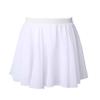 easyforever Kids Girls Basic Chiffon Pleated Pull-on Wrap Skirt Skort Ballet Dancewear Daily Casual Outfits White P 6-12 Years view 1