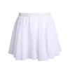 easyforever Kids Girls Basic Chiffon Pleated Pull-on Wrap Skirt Skort Ballet Dancewear Daily Casual Outfits White P 6-12 Years view 2