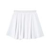 easyforever Kids Girls Basic Chiffon Pleated Pull-on Wrap Skirt Skort Ballet Dancewear Daily Casual Outfits White P 6-12 Years view 3
