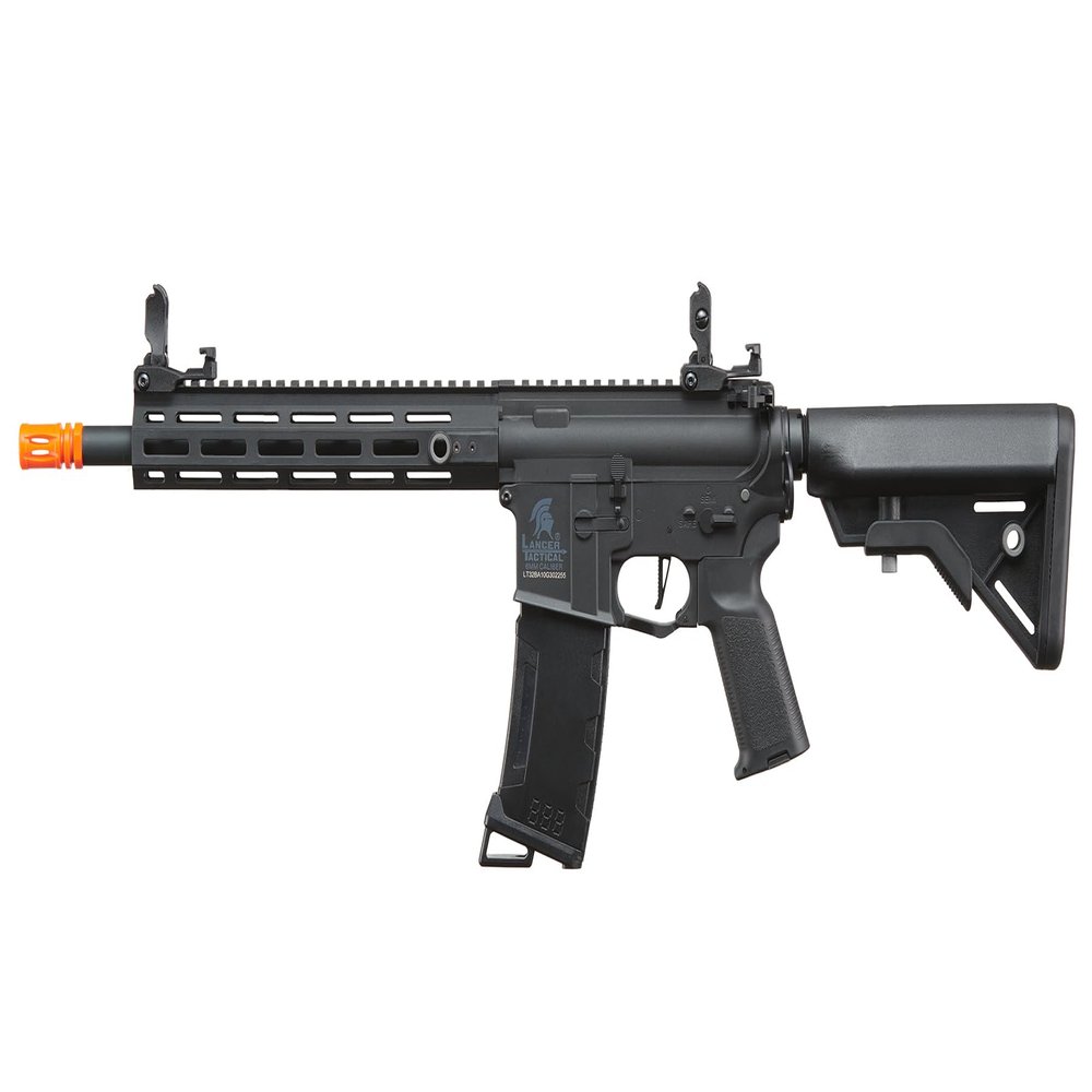 Lancer Tactical Gen 3 Lightweight Durable Polymer M4 Airsoft MLOK AEG w/High Speed Mid Cap with Programmable Fast Trigger (ETU & MOSFET)