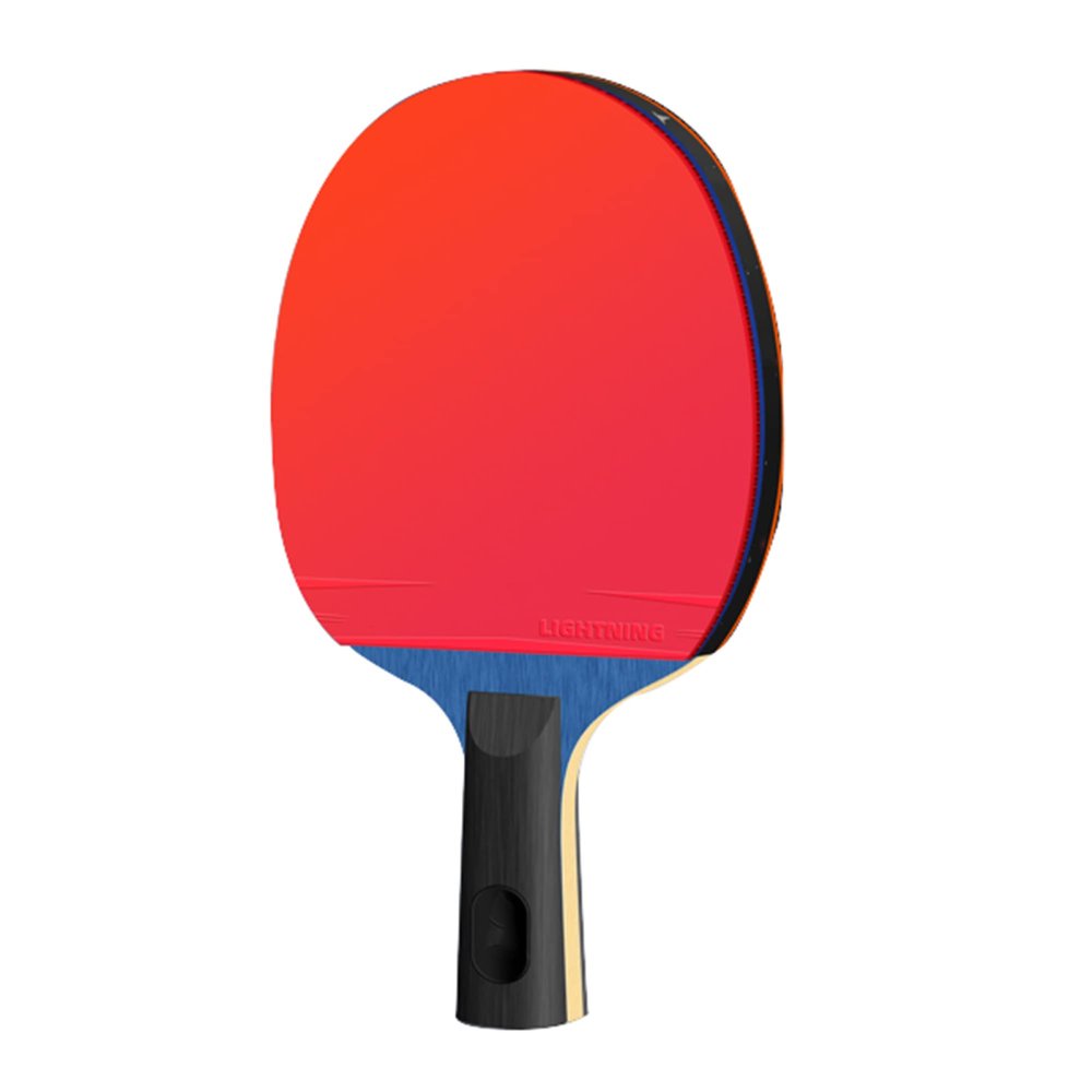 LINGOSHUN Table Tennis Bat Advanced,5-ply Wood,Competition Ping Pong Racket with Case,Double-Sided Reverse Adhesive,Designed for Rotation / 7 Stars/Short Handle