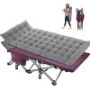 NAIZEA Folding Camping Cots for Adults, Portable Cot with Mattress Heavy Duty Outdoor Bed with Carry Bag 1200d Oxford Cloth Sleeping Cots for Camping Office Nap Home Guest Beach Travel view 1