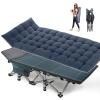 NAIZEA Folding Camping Cots for Adults, Portable Cot with Mattress Heavy Duty Outdoor Bed with Carry Bag 1200d Oxford Cloth Sleeping Cots for Camping Office Nap Home Guest Beach Travel view 1
