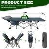 NAIZEA Folding Camping Cots for Adults, Portable Cot with Mattress Heavy Duty Outdoor Bed with Carry Bag 1200d Oxford Cloth Sleeping Cots for Camping Office Nap Home Guest Beach Travel view 4