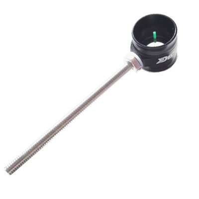 AMEYXGS Archery Recurve Bow Sight Scope Sight Pin with 0.5/0.75/1.0 Optical Fiber Arrow Aluminum Sight for Hunting Bow Accessory (Black, 0.5)
