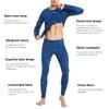 PISIQI Thermal Underwear Men Long Johns Set Ultra-Soft with Fleece Lined Base Layer Winter Skiing Warm Top & Bottom Blue view 2