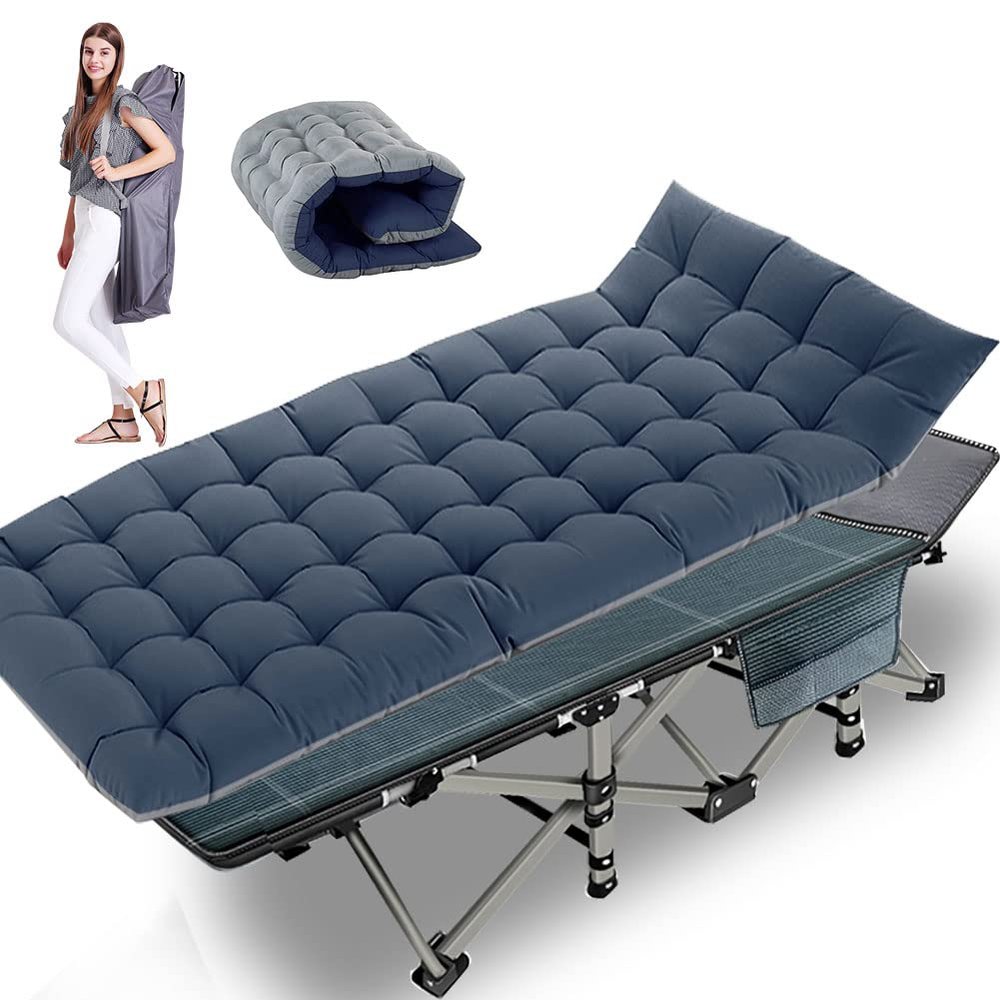 Barbella Folding Camping Cot, Folding Cot Camping Cots for Adults, Portable Sleeping Cot with Mattress Foldable Outdoor Bed Camp Cots Guest Bed with Carry Bag for Home, Office & Outdoor Use