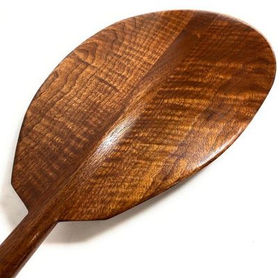 Tikimaster Premium Black Walnut Tiger Curls Outrigger Paddle 60 in Straight Shaft | #koa7019