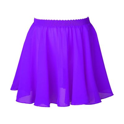 FEESHOW Girls Chiffon Ballet Mini Wrap Solid Color Skirt Classic Basic Workout Gymnastic Training Ballerina Dancewear Light Purple 12-15 Years
