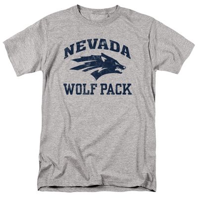 University of Nevada, Reno Official Wolf Pack Logo Unisex Adult T Shirt,Athletic Heather, 5X-Large