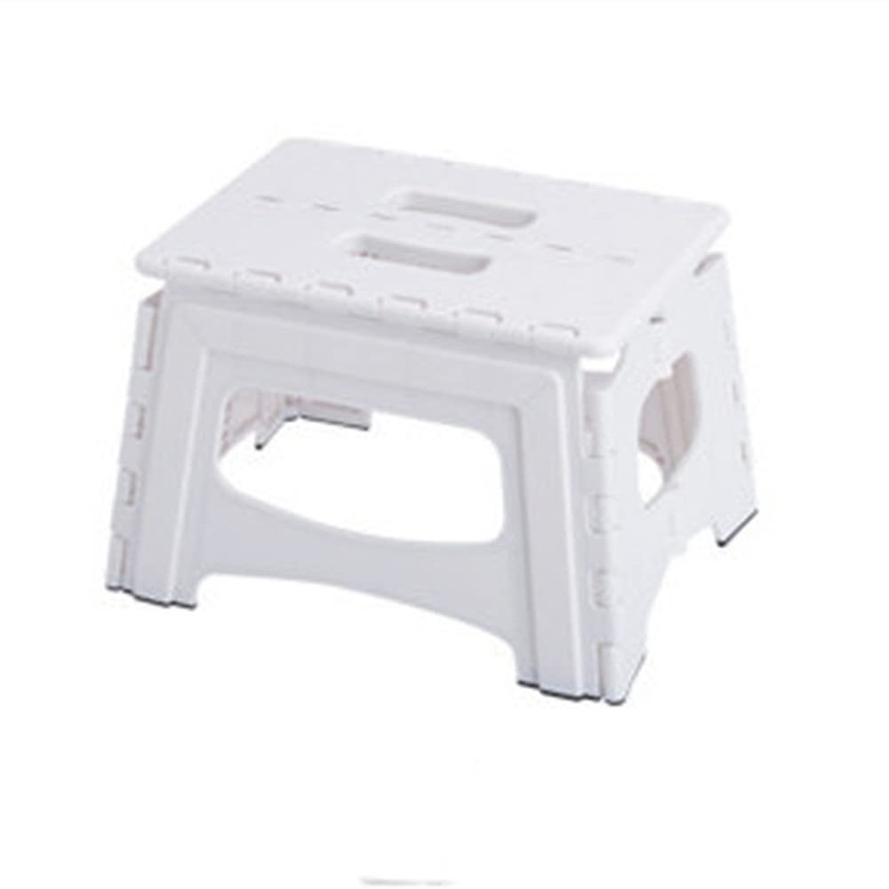 DDER Outdoor Thickened Plastic Folding Stool Space Saving Non-Slip Adult Camping Portable Fishing Household Picnic Chair (White)