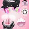 Kids Roller Skates for Girls and Boys,4 Sizes Adjustable Quad Skates with Light up Wheels, Birthday Gift for Kids Children Beginners,Patines para Nias Nios view 3