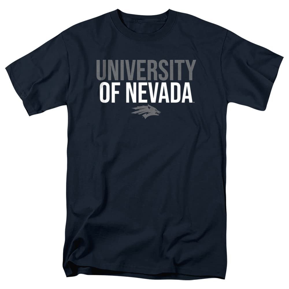 University of Nevada, Reno Official Stacked Unisex Adult T Shirt,Stacked, 4X-Large