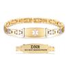 LinnaLove 7 1/2 in Gold Lady Medical Alert id Bracelets-Stainless Steel Medical Bracelets for Women DNR do not resuscitate Bracelets view 1