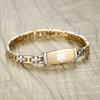 LinnaLove 7 1/2 in Gold Lady Medical Alert id Bracelets-Stainless Steel Medical Bracelets for Women DNR do not resuscitate Bracelets view 2